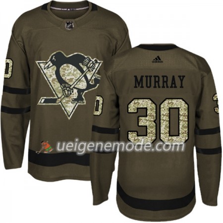 Herren Eishockey Pittsburgh Penguins Trikot Matt Murray 30 Adidas 2017-2018 Camo Grün Authentic